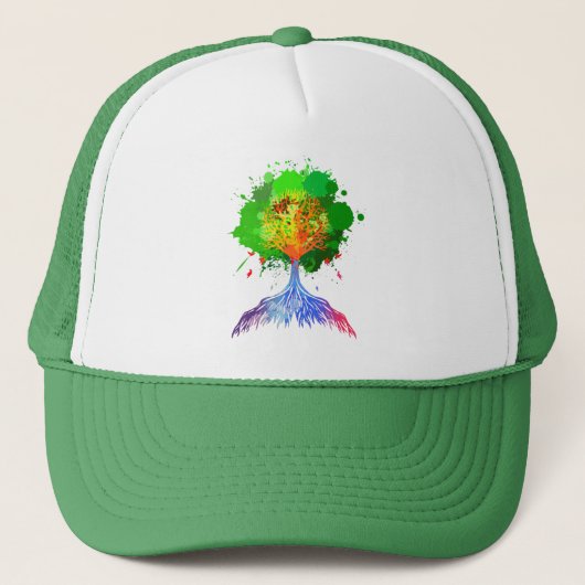 Regenboogboom van LIfe Trucker Pet (Voorkant)
