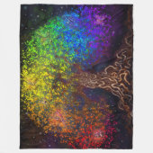 Regenboogboom Vleekbank Fleece Deken (Voorkant)