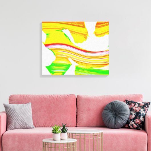 Regenboogborstel Canvas Afdruk (Insitu (Woonkamer))