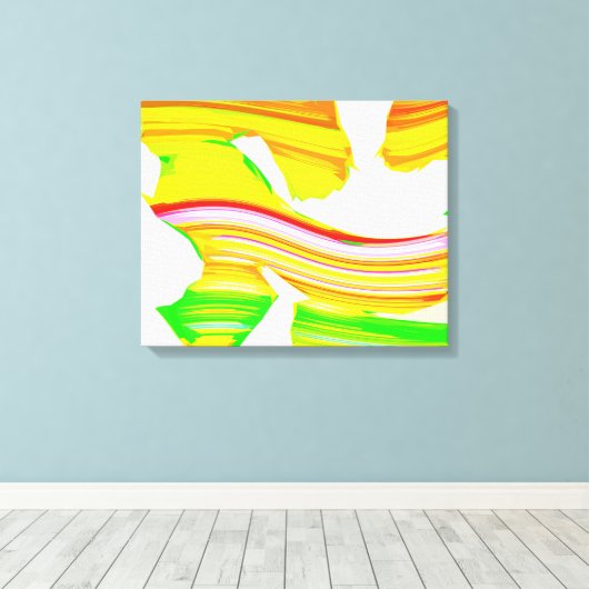 Regenboogborstel Canvas Afdruk (Insitu (Houten vloer))