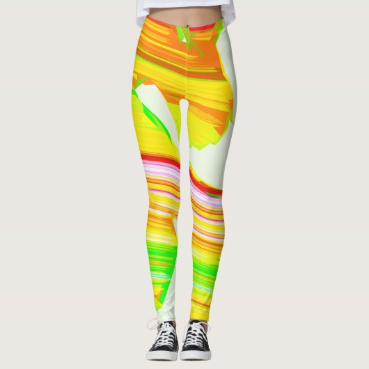 Regenboogborstel Leggings (Voorkant)