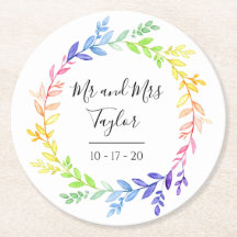 Regenboogbotanische lederbruiloft