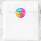regenboogboter ronde sticker (Tas)