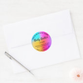 regenboogboter ronde sticker (Envelop)
