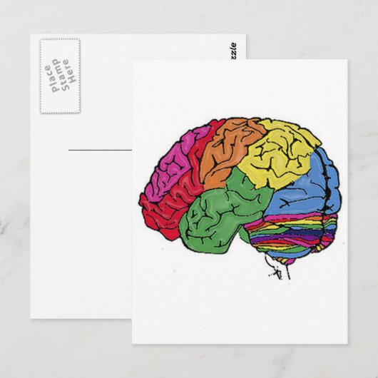 Regenboogbrain Briefkaart (Voorkant / Achterkant)