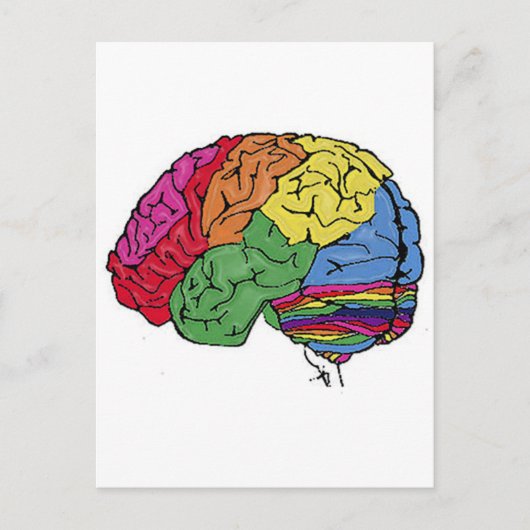 Regenboogbrain Briefkaart (Voorkant)