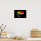 Regenboogbrain Poster (Keuken)