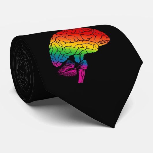 Regenboogbrain Stropdas (Opgerold)