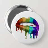 Regenboogbrauwbijten Drijven Ronde Button 4,0 Cm (Voorkant /achterkant)