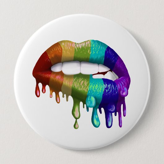 Regenboogbrauwbijten Drijven Ronde Button 4,0 Cm (Voorkant)