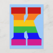 Regenboogbrief K Briefkaart (Voorkant)