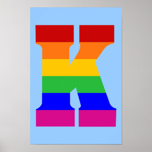 Regenboogbrief K Poster