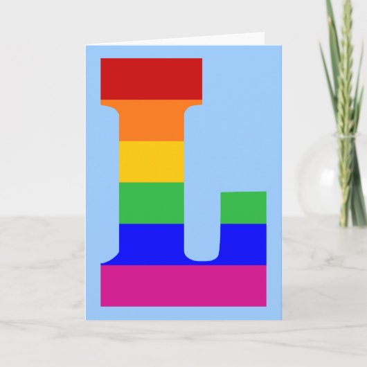 Regenboogbrief L Notitiekaartje (Voorkant)