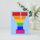 Regenboogbrief Y Briefkaart (Staand voorkant)