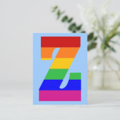 Regenboogbrief Z Briefkaart (Staand voorkant)