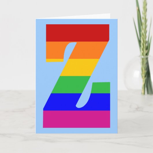 Regenboogbrief Z Notitiekaartje (Voorkant)