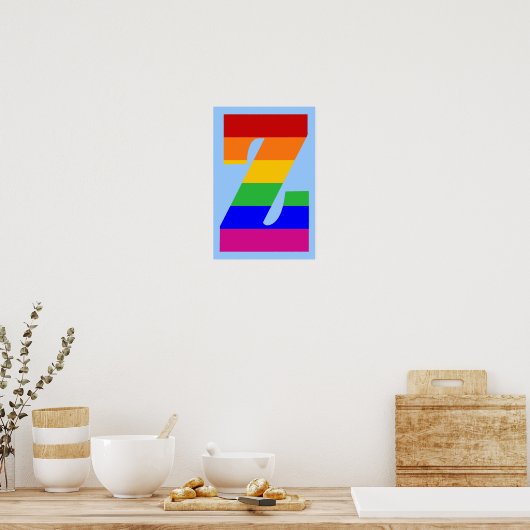 Regenboogbrief Z Poster (Keuken)
