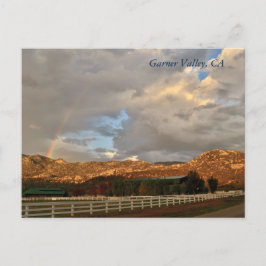 RegenboogBriefkaart in Garner Valley, CA Briefkaart