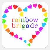 Regenboogbrigade Vierkante Sticker (Voorkant)