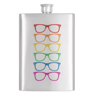 Regenboogbril Heupfles