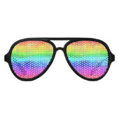 REGENBOOGBRIL - KLEURRIJKE REGENBOOG AVIATOR ZONNEBRIL (Voorkant)
