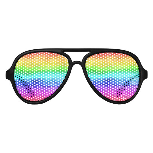 REGENBOOGBRIL - KLEURRIJKE REGENBOOG AVIATOR ZONNEBRIL (Voorkant)