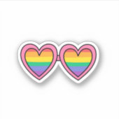 Regenboogbril Sticker (Voorkant)
