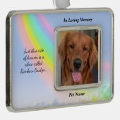 Regenboogbrug Aandenken voor Huisdier Verdriet Sie Verzilverd Omlijst Ornament (Rechts)
