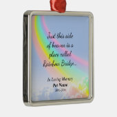 Regenboogbrug Aangepaste gedenkornament Metalen Ornament (Rechts)