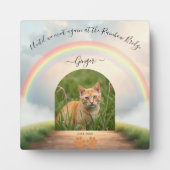 Regenboogbrug - Aangepaste kattenherdenking Fotoplaat (Voorkant)