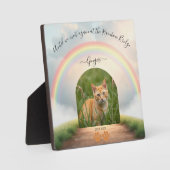 Regenboogbrug - Aangepaste kattenherdenking Fotoplaat (Voorkant)