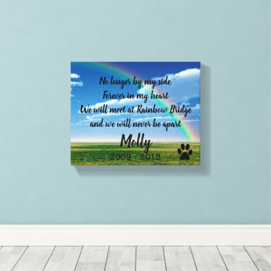 Regenboogbrug Canvas Afdruk (Insitu (Houten vloer))