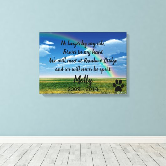 Regenboogbrug Canvas Afdruk (Insitu (Houten vloer))