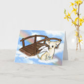 Regenboogbrug Chihuahua #2 Kaart (Gele Bloem)