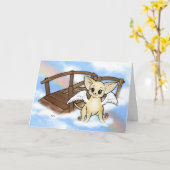 Regenboogbrug Chihuahua #3 Kaart (Gele Bloem)