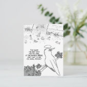 Regenboogbrug, cockatielpapegaai briefkaart (Staand voorkant)