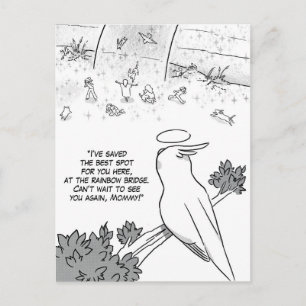 Regenboogbrug, cockatielpapegaai briefkaart