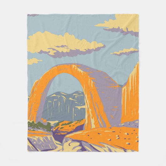 Regenboogbrug Fleece Deken (Voorkant)