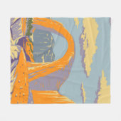 Regenboogbrug Fleece Deken (Voorkant (Horizontaal))