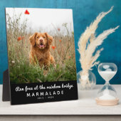 Regenboogbrug Foto Huisdierherdenking Fotoplaat (Zijkant)