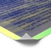 Regenboogbrug Gedicht Huisdier Verlies Herdenking Poster (Hoek)