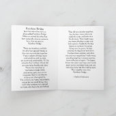 Regenboogbrug Gedicht Kaart (Binnen)