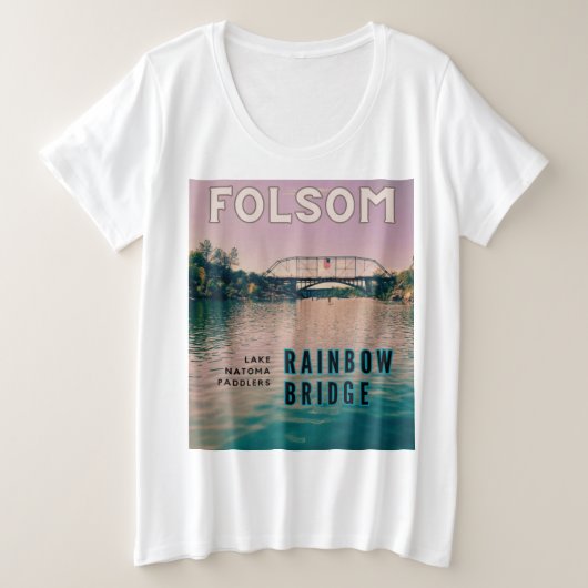 Regenboogbrug Grote Maat T-shirt (Design voorkant)
