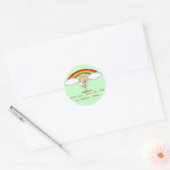 Regenboogbrug (hond) ronde sticker (Envelop)