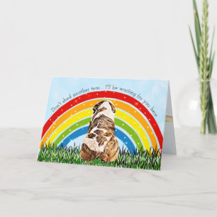 Regenboogbrug hond verlies sympathie kaart