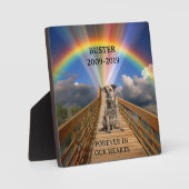 Regenboogbrug Huisdier Herdenking Verlies Maatwerk Fotoplaat (Voorkant)