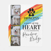 Regenboogbrug - Huisdierherdenking Fleece Deken (Voorkant)