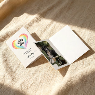 Regenboogbrug Huisdierherdenkingsfotokaart Kaart