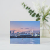 Regenboogbrug in de schemering briefkaart (Staand voorkant)