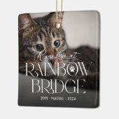 Regenboogbrug Kat Herdenkings Kerst Ornament (Links)